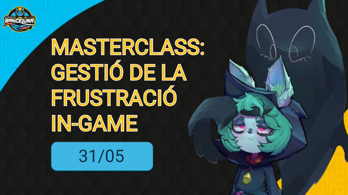 T'interessaria saber com gestionar la frustració in-game? 
Els nostres psicolegs 👨‍🎓 donaran una masterclass oberta al públic on tractaran aquest tema, donaran eines i resoldran dubtes. 📚 Si esteu interessats ompliu el formulari del comentari i ens posarem en contacte amb tu!  📋