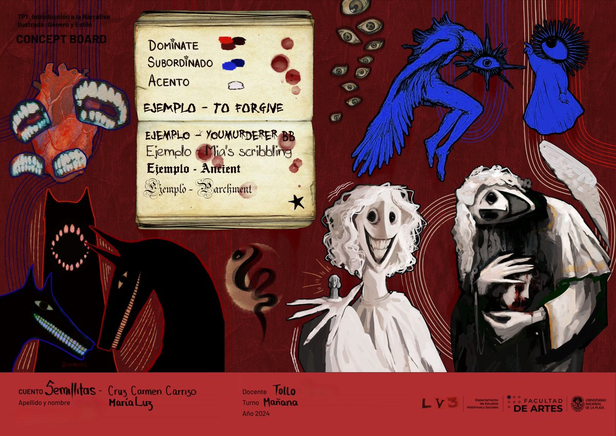 Moonsnek_'s tweet image. #CONCEPTBOARD  «Semillitas» por Cruz, Carmen Carrizo.

- Al ser un collage, ninguna de las imágenes son de mi autoría ni pretendo hacerme pasar por sus autores. Son parte de recursos inspiracionales a la hora de diseñar los personajes y fondos.

#ArtInspiration #Collage