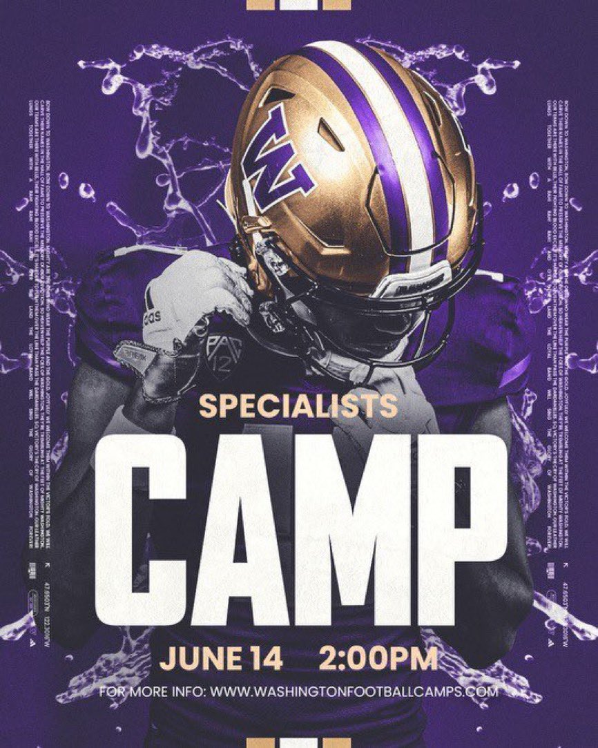 fujimode808's tweet image. Thank you @bhiggs_11 for the personal invite to the @UW_Football Specialist camp in June!