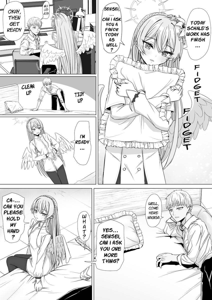 Yukishiro_R's tweet photo. @RGB71509204 英語版です！
[English Version]

Kirifuji Nagisa can't sleep　1/2

#BlueArchive
#ブルアカ https://t.co/0lyJrKiCZf