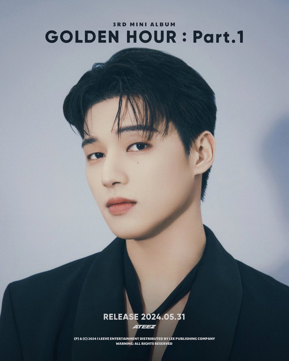 ⠀
3rd Mini Album 'Golden Hour : Part. 1' 
📸 [31.05.24] [CYNO] [KIKI] 

#ATEEZ #ATOTHEZ #ATZ_GH
#GoldenHour #GoldenHour_Part1
⠀