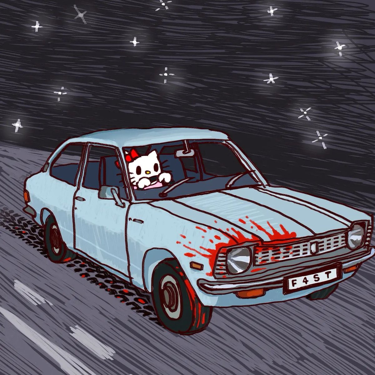 hello kitty hit and run