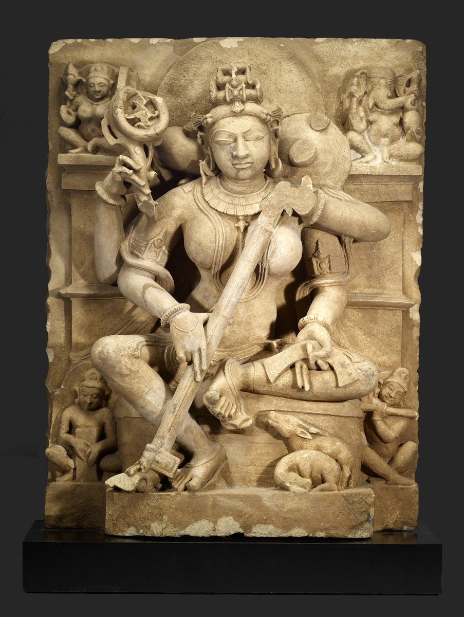 @RIGVEDICBUTCHER @arish_vr This is a beautiful Saraswati Sculpture at a nearby Museum here. From Uttar Pradesh, 11th century. I rest my case. I have not seen Mary depicted naked in any of the churches or religious art - it wd be very rare and unusual for that.

art.thewalters.org/detail/218/sar…