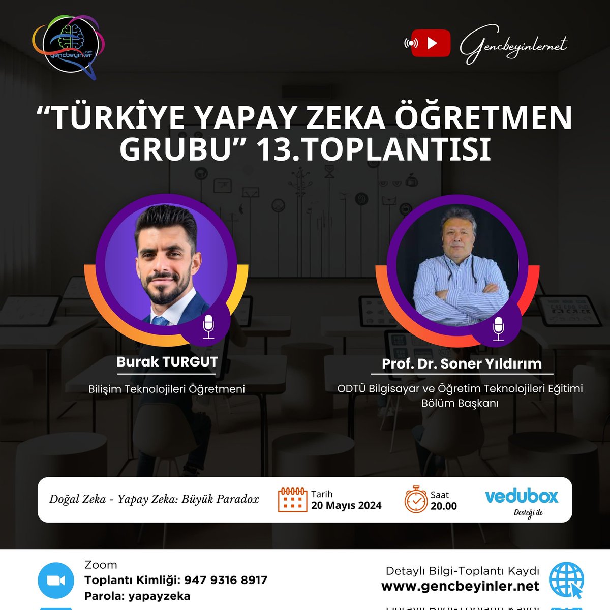 “Yapay Zeka Öğretmen Grubu” Prof. Dr. Soner Yıldırım | Doğal Zeka - Yapay Zeka: Büyük Paradox

🔗 Ders Katılım Bağlantısı: zoom.us/j/94793168917?…

YouTube youtube.com/@gencbeyinlern…