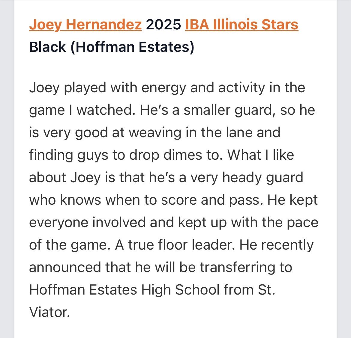 Big weekend for 2025 guard @Joey_h06‼️ @Illinois_Stars @PrepHoopsIL @chilandprephoop @ILHoopProspects