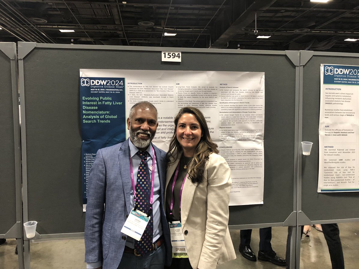Steven Bollipo (@stevenbollipo) on Twitter photo Come and check out our poster #1594 with some very interesting global variations in google trends of search terms #NAFLD #MAFLD and #MASLD
#DDW2024 <a href="/reguram_reshma/">Reshma Reguram</a> <a href="/Stanford_GI/">Stanford Div. of GI & Hepatology</a> Come and check out our poster #1594 with some very interesting global variations in google trends of search terms #NAFLD #MAFLD and #MASLD
#DDW2024 <a href="/reguram_reshma/">Reshma Reguram</a> <a href="/Stanford_GI/">Stanford Div. of GI & Hepatology</a>
