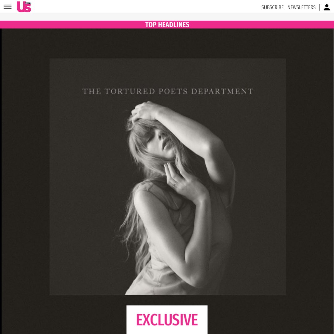 USWeeklyRP's tweet image. 𝗨𝘀 𝗪𝗲𝗲𝗸𝗹𝘆 ᴿᴾ • Celebrity News!
Top Headlines: 𝗡͟𝗲͟𝘄͟𝘀 • Entertainment • More

﹝  📢  ﹞ —— 𝙀𝙓𝘾𝙇𝙐𝙎𝙄𝙑𝙀: 𝗔𝗺𝗲𝗹𝗶𝗮 𝗦𝘄𝗶𝗳𝘁 (@AmeliaSwift0) announces the upcoming release of her album: #TheTorturedPoetsDepartmentRP © #UsWeeklyRP