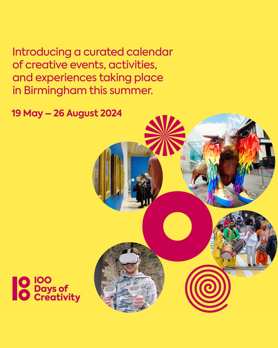 We are so proud to be a part of #100daysofcreativity in Birmingham, launching TODAY and taking place across the summer. 🤩 Check out @visit_bham to discover the amazing artistic events and experiences taking place across the city from 19 May to 26 Aug. 🎨 #BrumHour