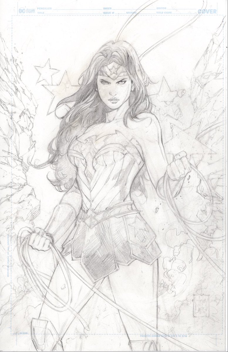 The pencils for the #wonderwoman 11 variant cover, the first of 3 issues I’m teaming back up with the incredible <a href="/tomking/">Thomas King</a> #comics #dccomics ⁦<a href="/DCOfficial/">DC</a>⁩