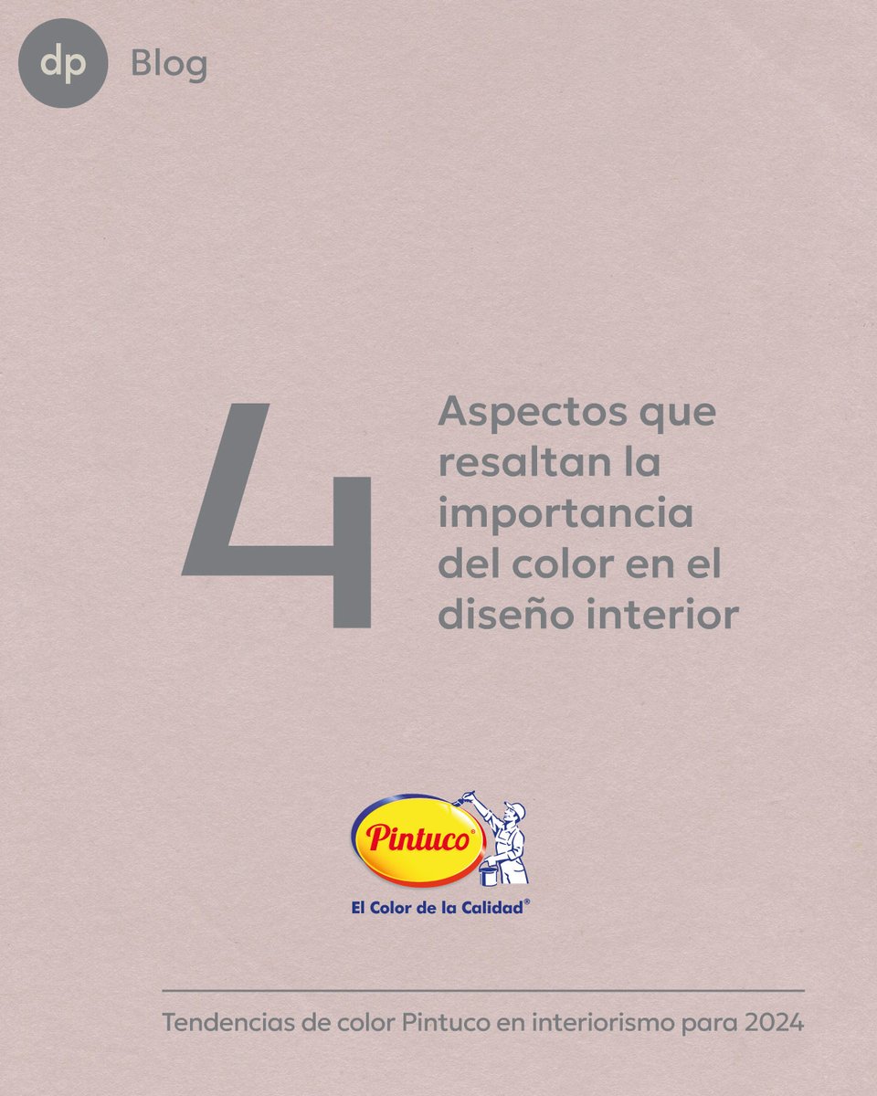 4 Aspectos que resaltan la importancia del color en el diseño interior con @pintuco_oficial discorp.com.co/tendencias-de-… #tendencias #color #pintuco #tendencias2024 #creatividad #interiorismo #retail #corporativo #diseñointerior