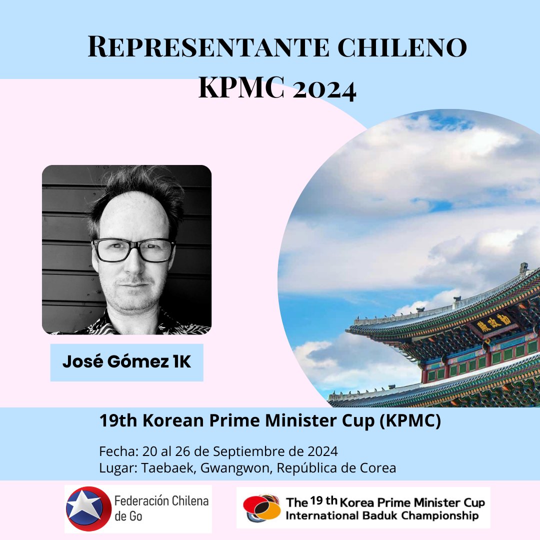 fechgo's tweet image. Después de las tres rondas y las dos partidas de la Final del Clasificatorio Chileno para participar del 19th Campeonato Internacional Korea Prime Minister Cup, se ha impuesto un vencedor, José Gómez (Club ICO).
La noticia completa en: igochile.cl/igoc.../repres…