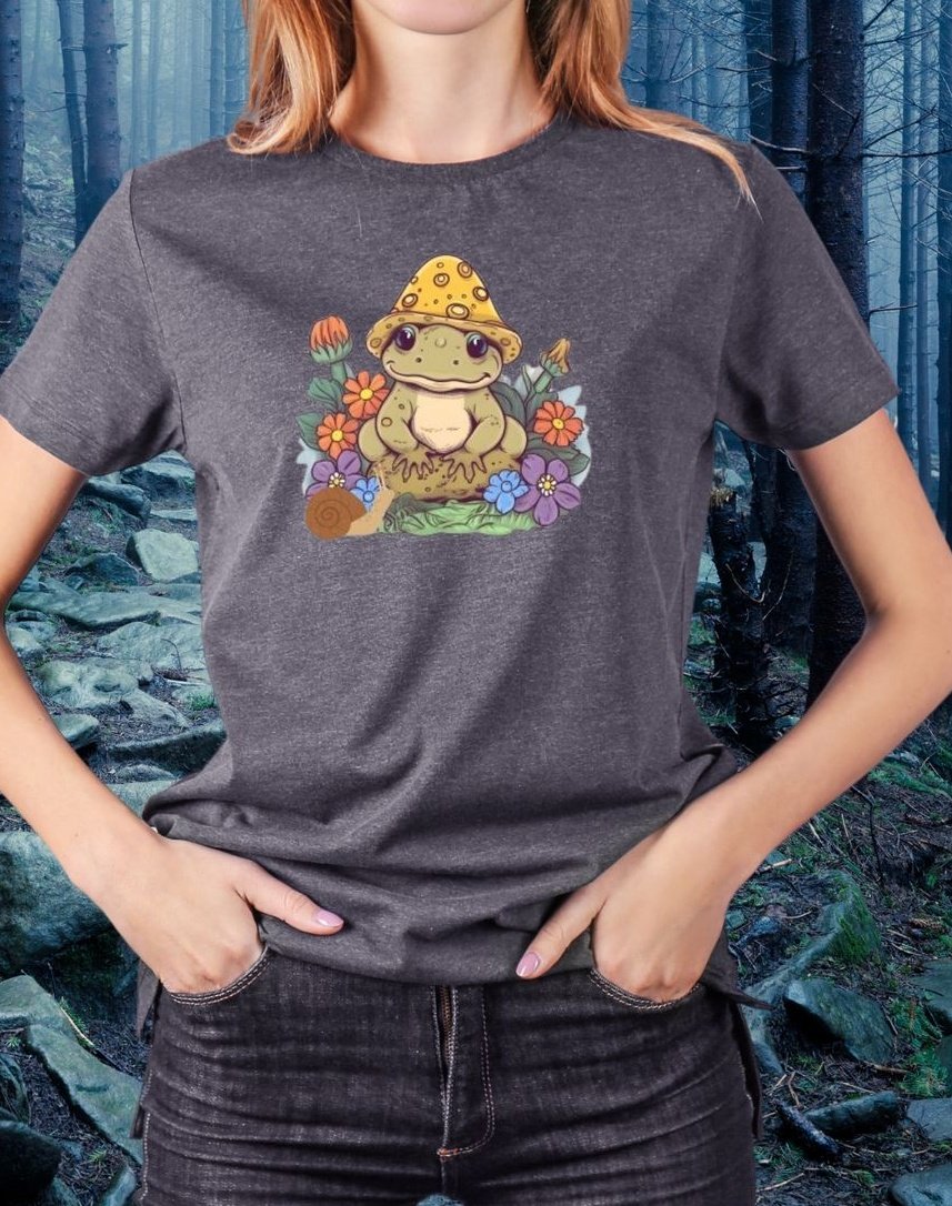 Fun cottagecore style frog tshirt onthewildsidedesign.etsy.com/listing/168191… #shopindie #MHHSBD