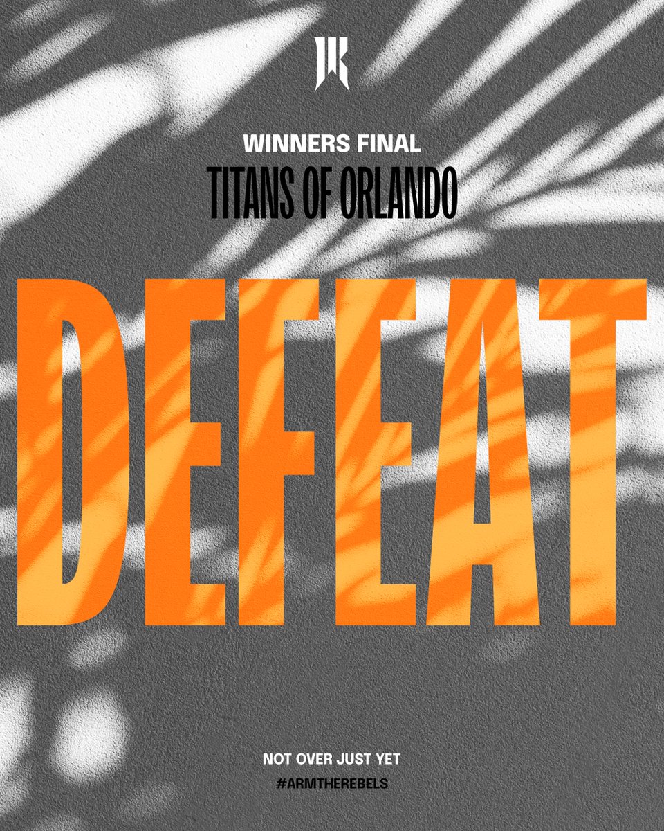 Not the start we wanted 😲

Second chance in the LB, time for a LAN clutch 💪 

#ArmTheRebels