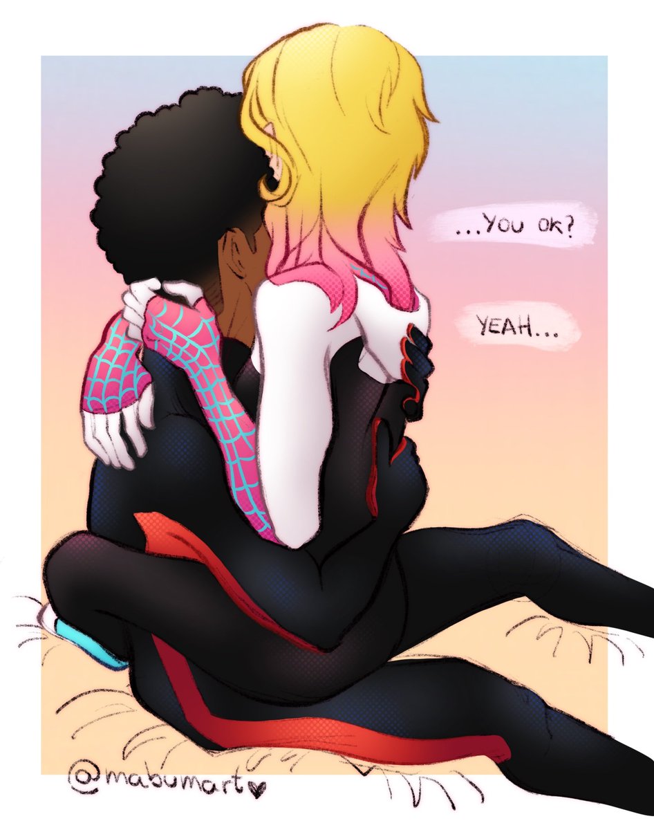 It's'recharging the batteries' time 🤗💕 #acrossthespiderverse #gwenstacy #milesmorales #ghostflower #atsv #spiderverse