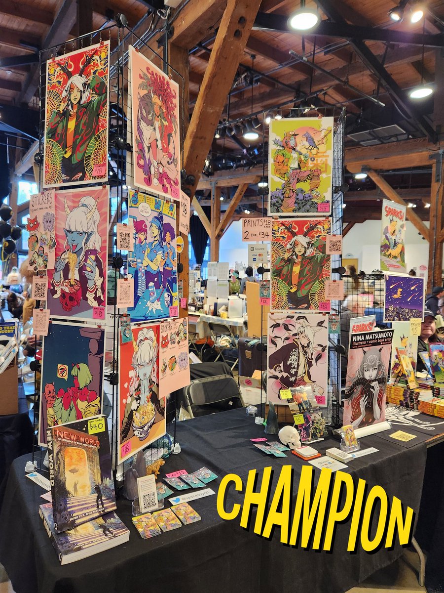 It's day 2 of VanCAF! Get more prints! Table D10 ✨