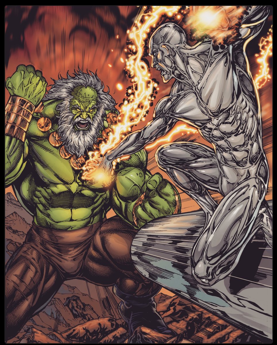 #maestro #hulk vs #silversurfer  art by me . #marvel #comics