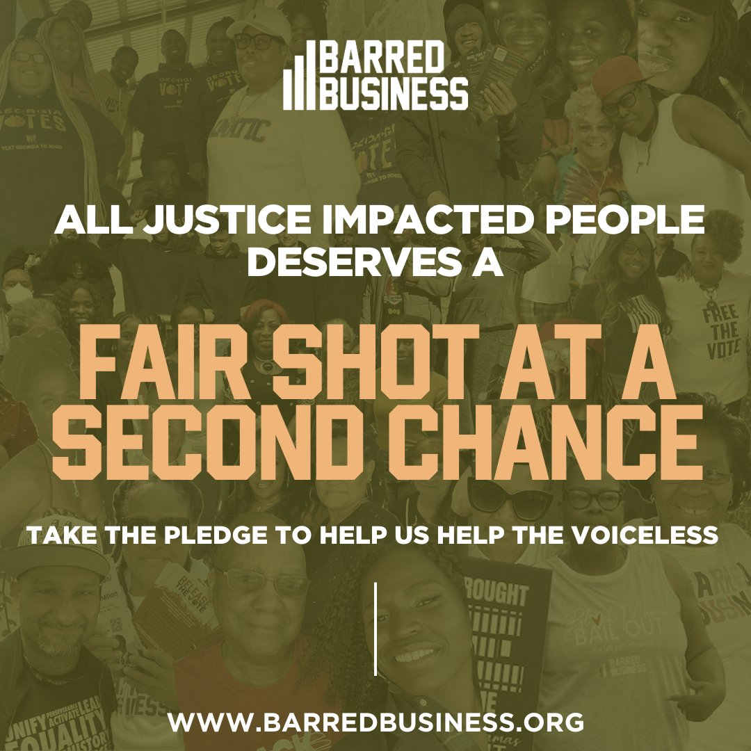 Giving justice-impacted individuals a second chance is everyone's responsibility.

🌟 Take the pledge with us and let's amplify the voices of the unheard. 👊🏾❤️
.
.
.
.
.
#JusticeForAll #SecondChance #TakeThePledge #VoiceForTheVoiceless #FairShot #JusticeImpacted #ReformNow
