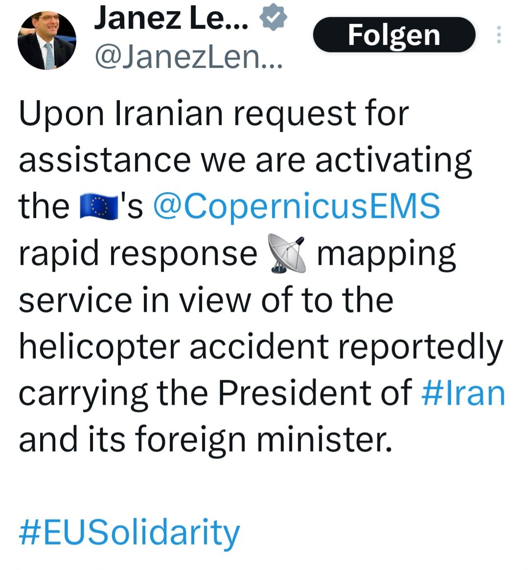 #EU-Kommissar kündigt an, dass die EU die Mullahs bei der Suche nach #Raisi unterstützt. Als die Menschen in auf die Straße gingen und von Raisis Regime ermordet worden, gab es nur paar Worte der EU. Ist der Massenmörder in Lebensgefahr, springt die EU zur Seite. #shameonyoueu