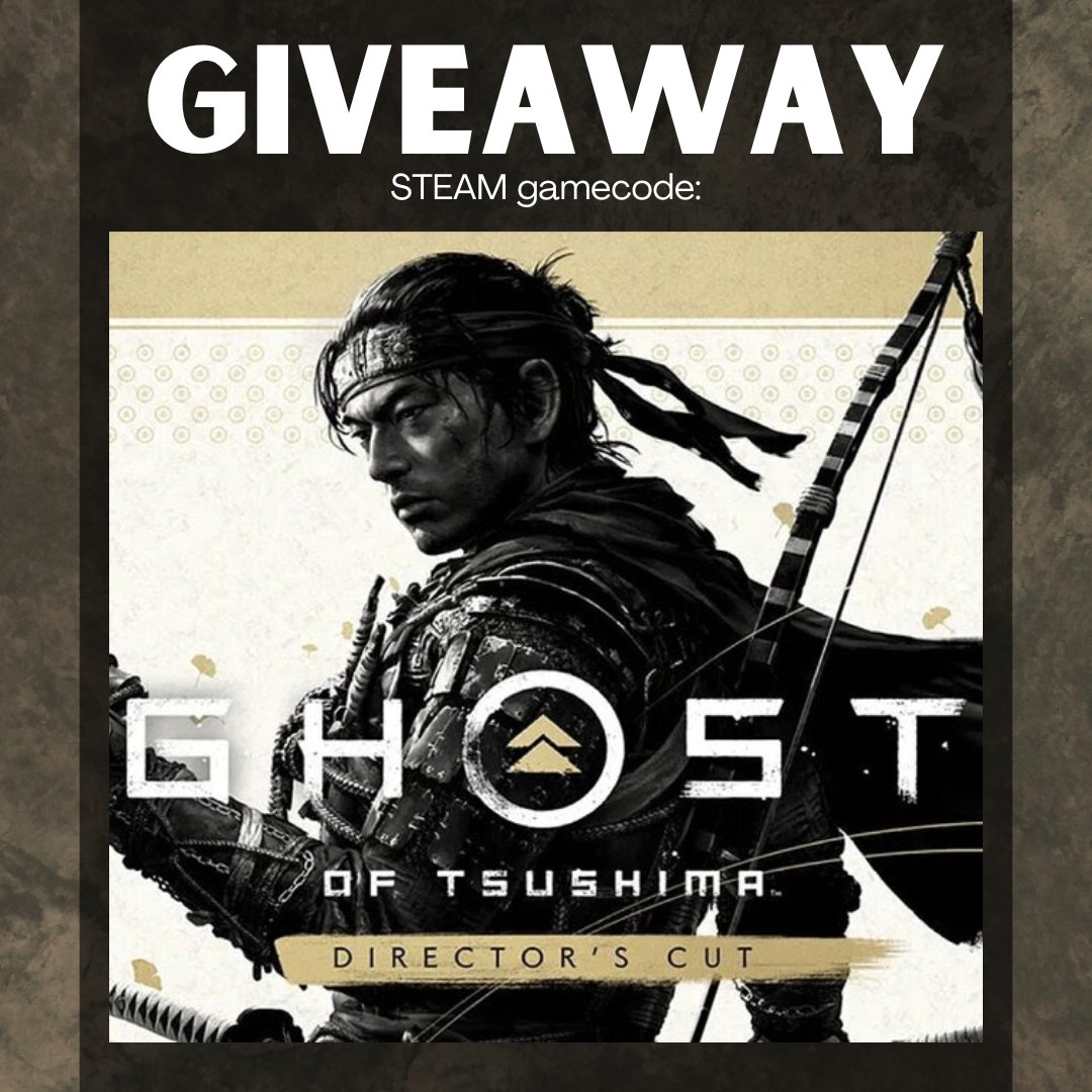 🚨GHOST OF TSUSHIMA GIVEAWAY🚨
Now's your chance! Get yourself a free copy of the new Ghost of Tsushima Directors Cut on STEAM!
Enter now by following these steps:
✅Follow me @MissMachoTV
❤️Like
🔃Retweet

Ends May 25th!
#giveaway #Steam #freegame