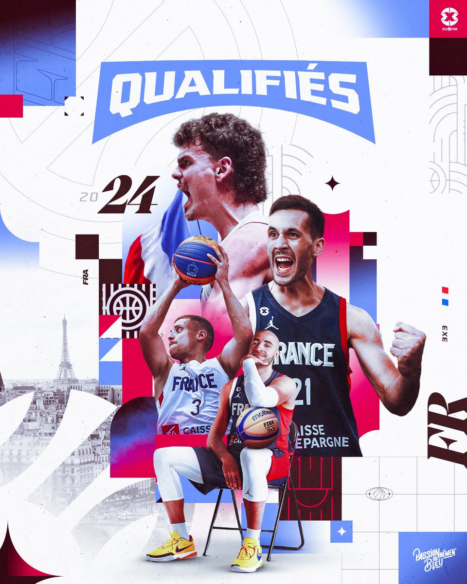 HISTORIQUE ! BRAVO MESSIEURS ! 💙👏

L’Équipe des France masculine 3x3 sera au rendez-vous des Jeux Olympiques de @Paris2024 👏

#3x3OQT | @ffbasketball 🇫🇷