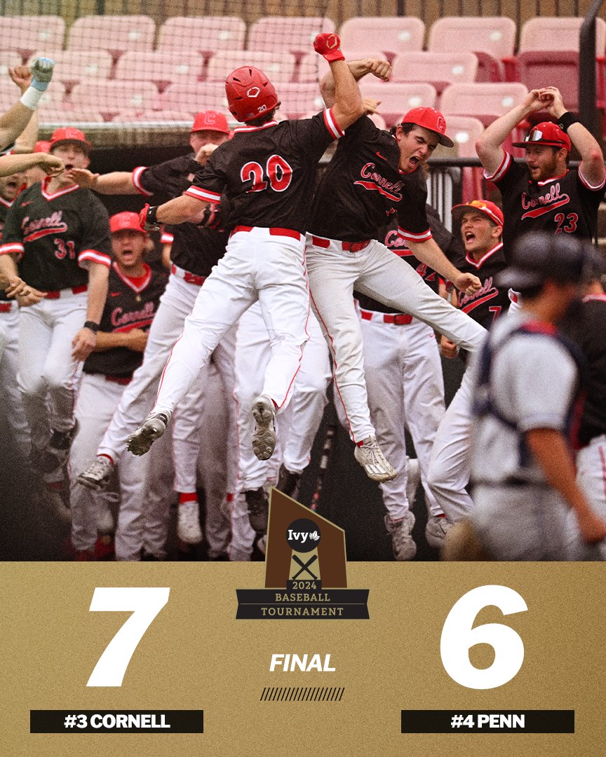 CORNELL VICTORIOUS. Behind a six-run seventh, @CornellBaseball topped Penn, 7-6. Kevin Hager and Mark Quatrani each had home runs in the inning. 🌿⚾️