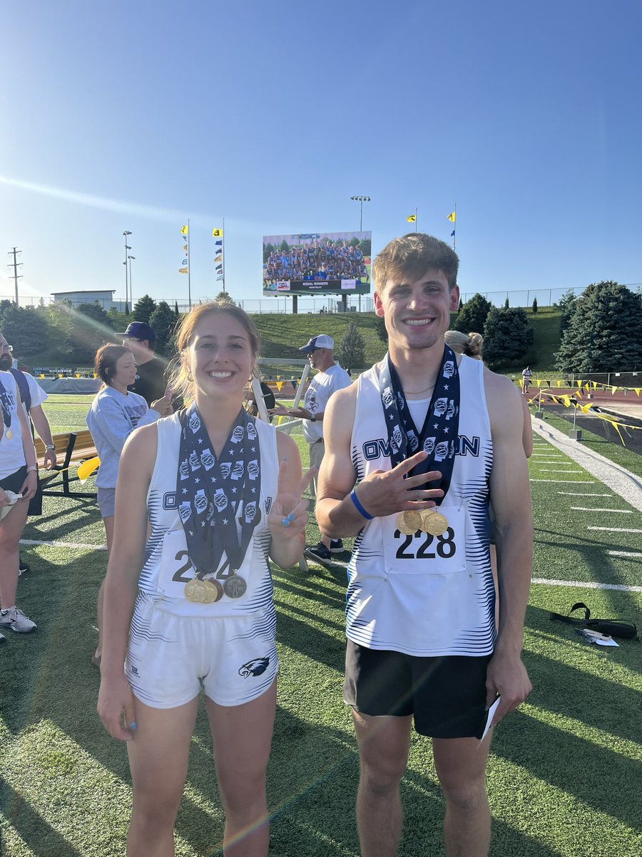 Adysen and Will left their mark on Burke this weekend. We couldn’t be more proud of you two and everything you’ve done for our track program. Thank you. 🦅⚡️