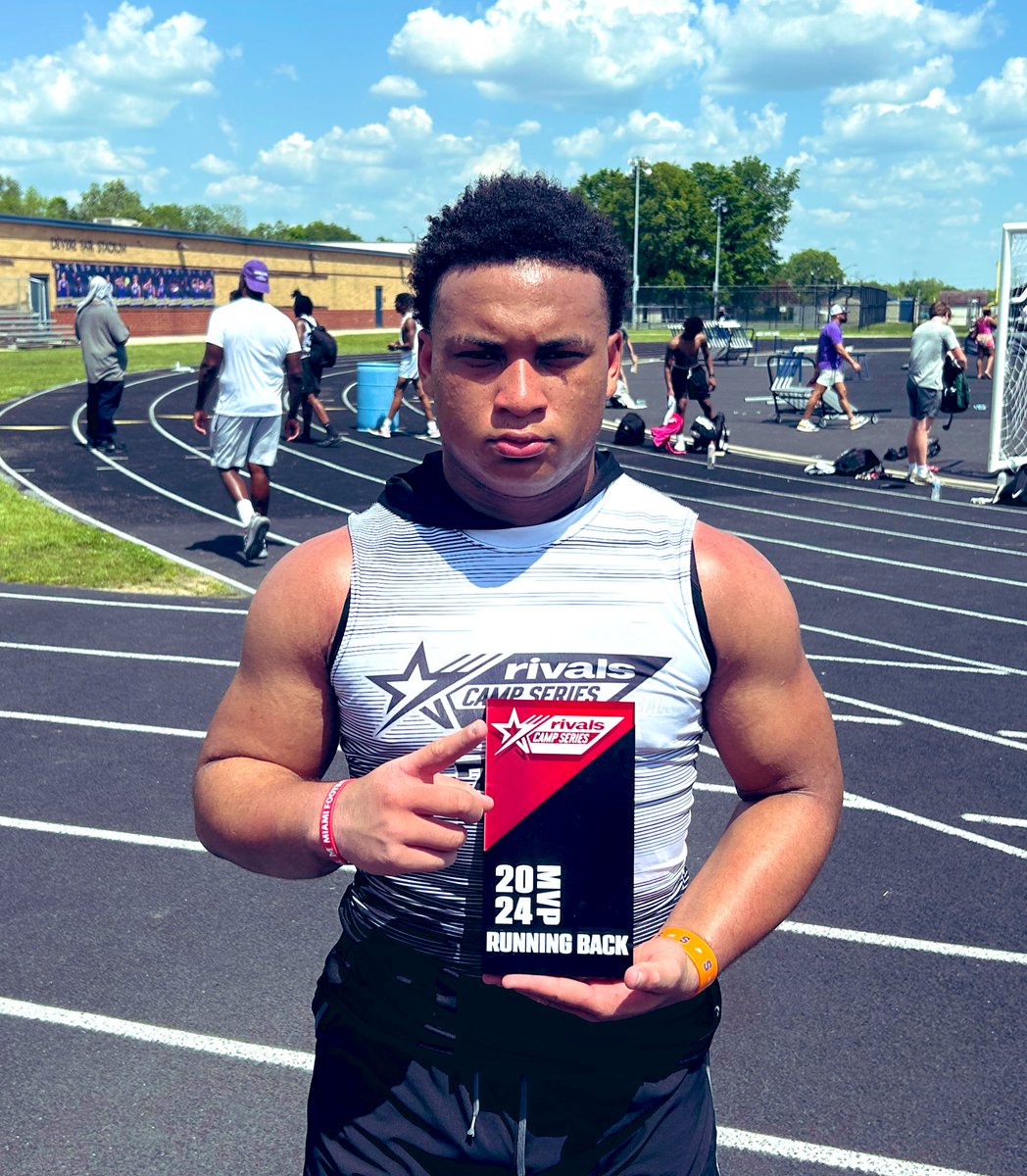 @RivalsCamp RB MVP thanks for the opportunity to compete @Rivals @GregSmithRivals @CoachLyonsCVfb