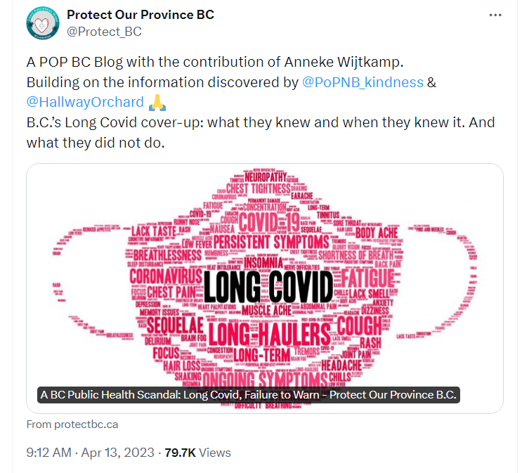 4/ April 2020. Looking back, it's clear that **just a few weeks after HSABC request for airborne PPE is rejected**, Dr Henry & @CDCofBC & @adriandix knew #LongCOVID is already a problem. x.com/Protect_BC/sta… (🙏 to @littleann4ever for her amazing sleuthing.)