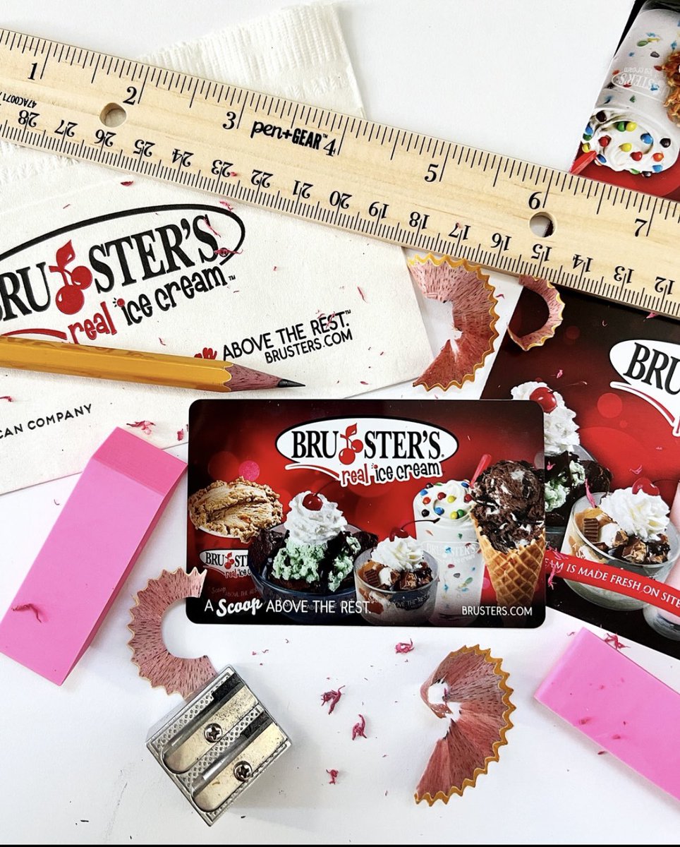 Give the gift of deliciousness this year with a Bruster's Real Ice Cream gift card! 🍦 Treat your teacher to something sweet and show them just how much they're appreciated. #TeacherAppreciation #SweetSurprise