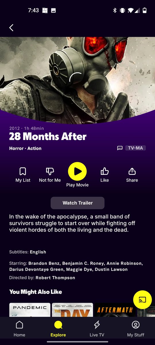 I was browsing through Tubi, looking for 28 days later. And apparently, the long awaited third film is there. Either that, or its a low budget zombie flick. What do you think? #28dayslater #28weekslater #28monthslater