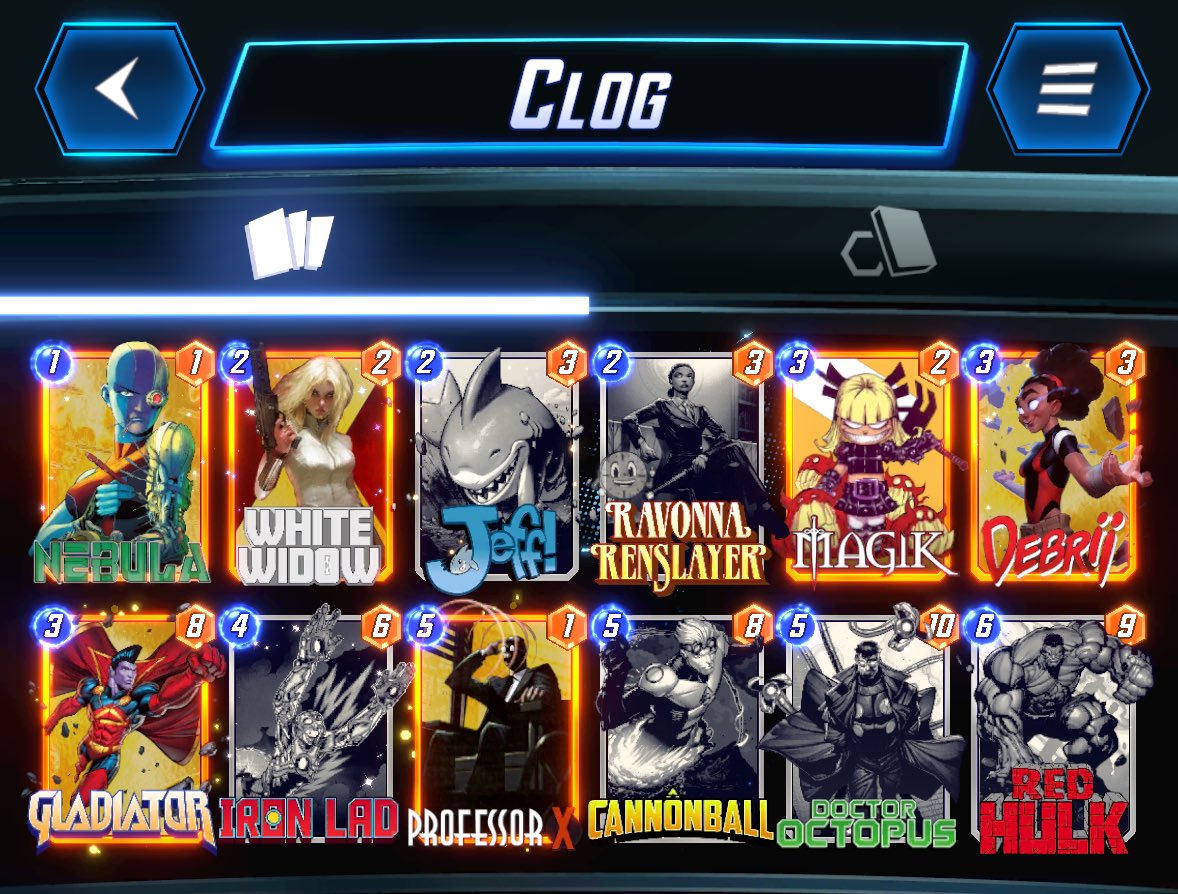 #1 in the world to start the “Blink in Time” season. Let’s go!! #MarvelSnap 
Clogged our way to the top. 

Pro Tip: To avoid Nocturne switching your Limbo. Play on her lane (even on turn 5)