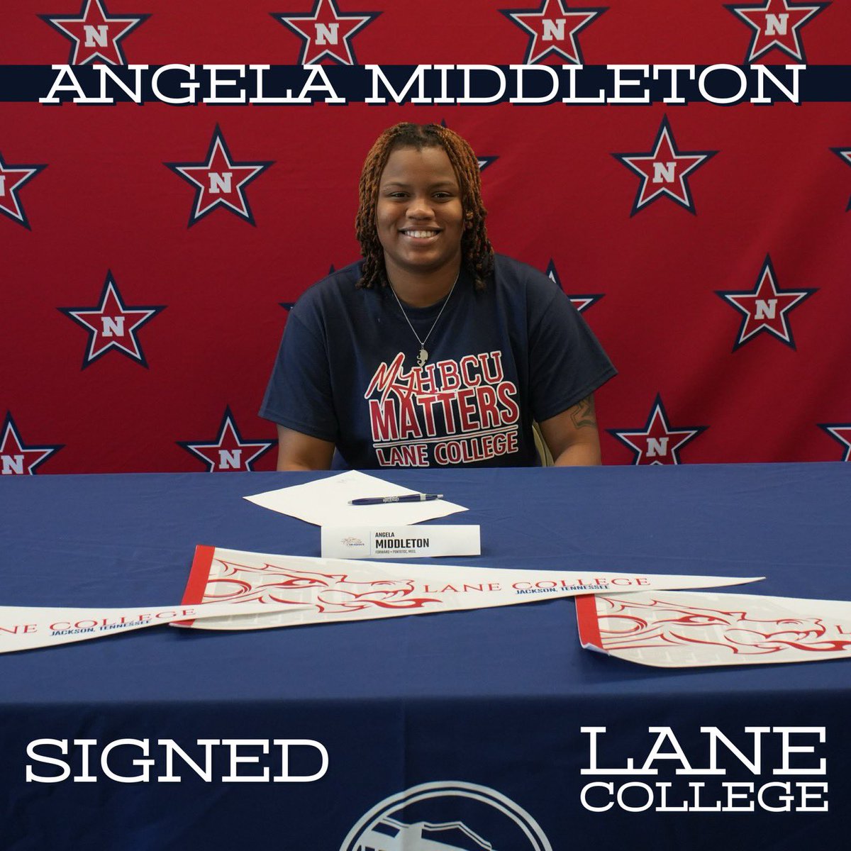 Angela Middleton (SF) GPA 3.5 from East Central Community College (MS) signed with Lane College basketball