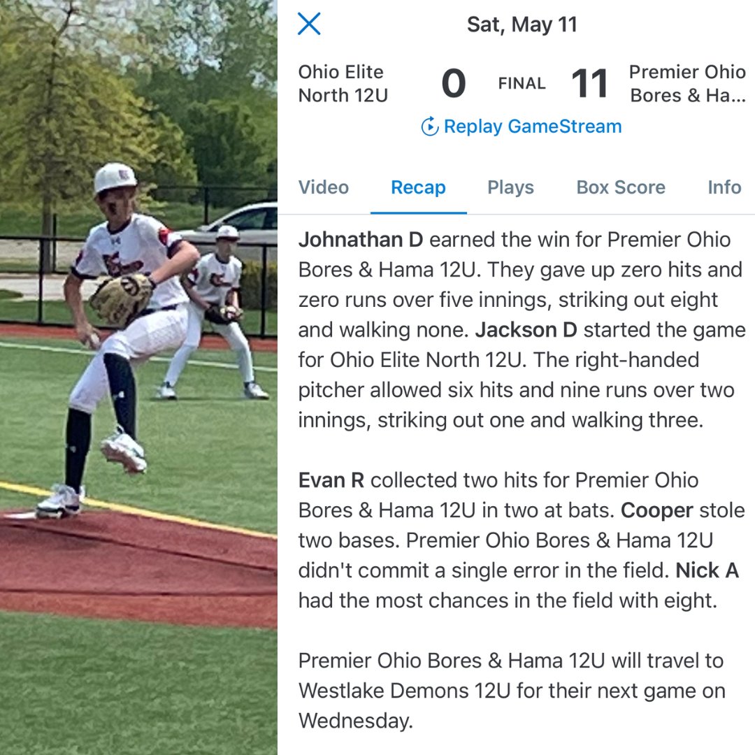 premierath's tweet photo. 🔥JD PITCHED A PERFECT GAME🔥
Lets gooooooo
This dude is unhittable
12U Bores / Hama are lucky to have you
#pitcher #12Ubaseball #premierohiobaseball #rightypitcher #pitchers #perfectgame #baseballgreatness #unhitable #NONO #dominantperformance https://t.co/c0joswNbmr