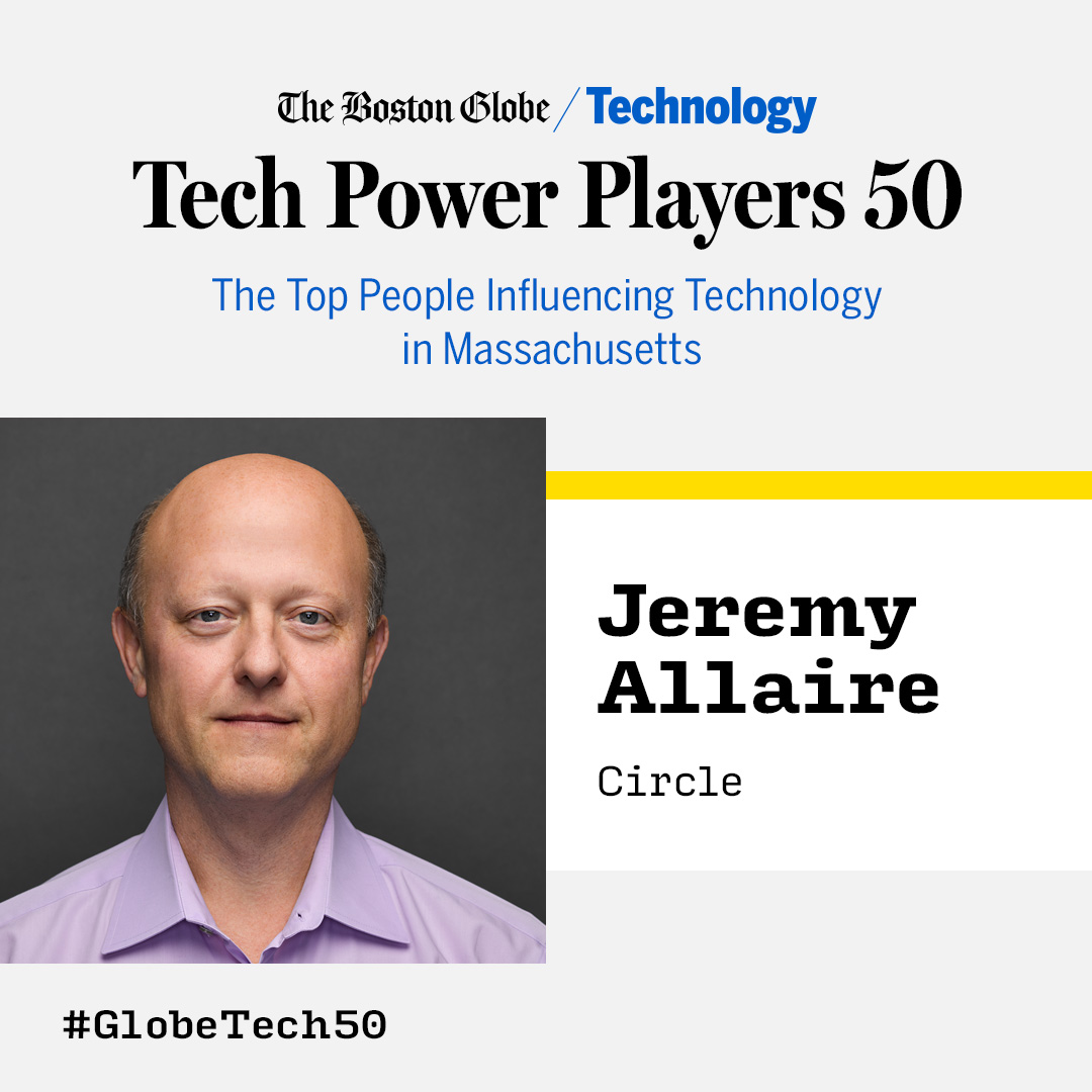 Today our CEO Jeremy Allaire was named to the third annual Tech Power Players 50 list by @BostonGlobe, honoring the most influential – and interesting – tech leaders throughout New England. Congratulations to @jerallaire, who is paving the future of open money to create a more…