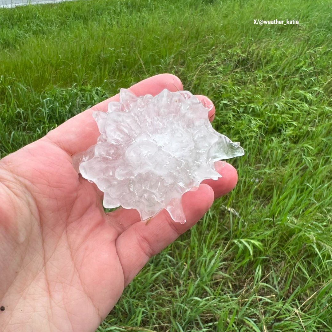 weatherchannel's tweet photo. Large hail is a threat with Tuesday’s severe storms across the Midwest.

These photos were taken in St. Joseph County, Michigan: https://t.co/yqz3WONwBg