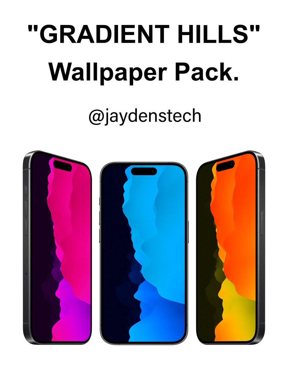 Gradient Hills Wallpaper Pack for iPhone and iPad is out!! Get it for free from the link below!! jaydenstech.vercel.app/GradientHillsW…
