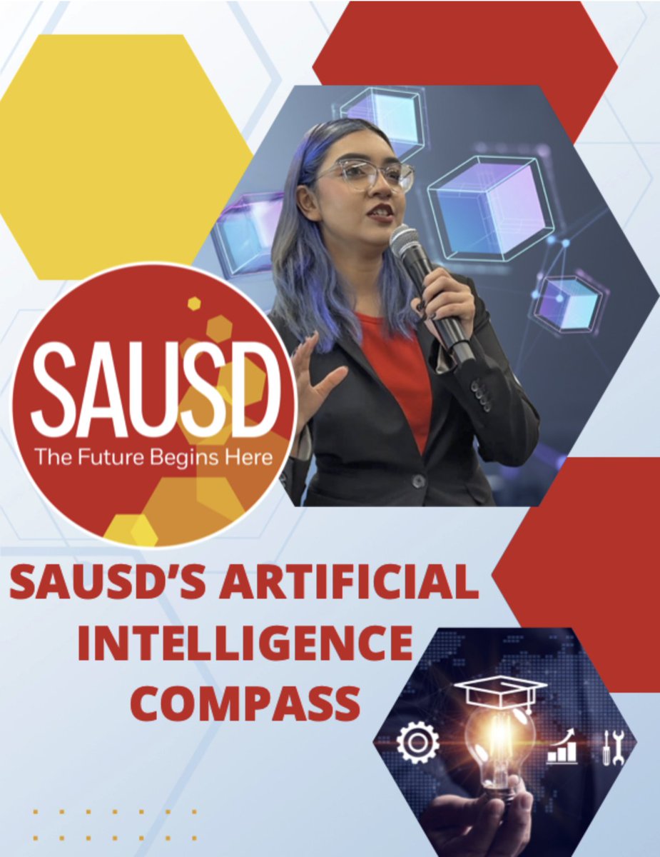#SAUSD has created new #AI guidance to integrate artificial intelligence across our schools, ensuring that our policies and practices are at the forefront of educational innovation. See the document below. #WeAreSausd sausd.us/AIcompass