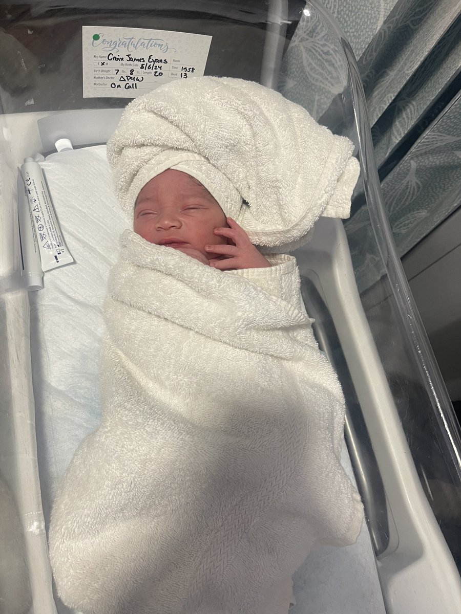 MayorJacques's tweet photo. A grand blessing has arrived. Welcome to the royal family new grandson, Croix! So proud of Kalabria and TJ! https://t.co/KOpBtakrB5