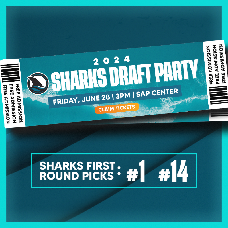 SanJoseSharks's tweet photo. WE GOT #️⃣1 🎉

Come CELEBRate with us on June 28 at @SAPCenter!