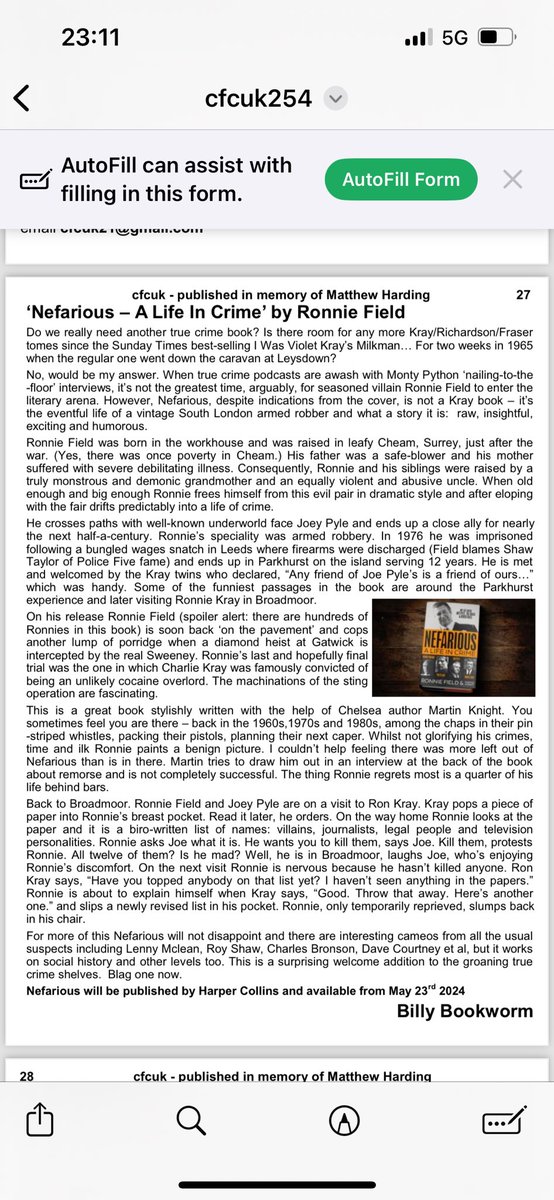 MartinKnight_'s tweet photo. First review for #NefariousRonnie. #cfcuk https://t.co/S313W0XFBt