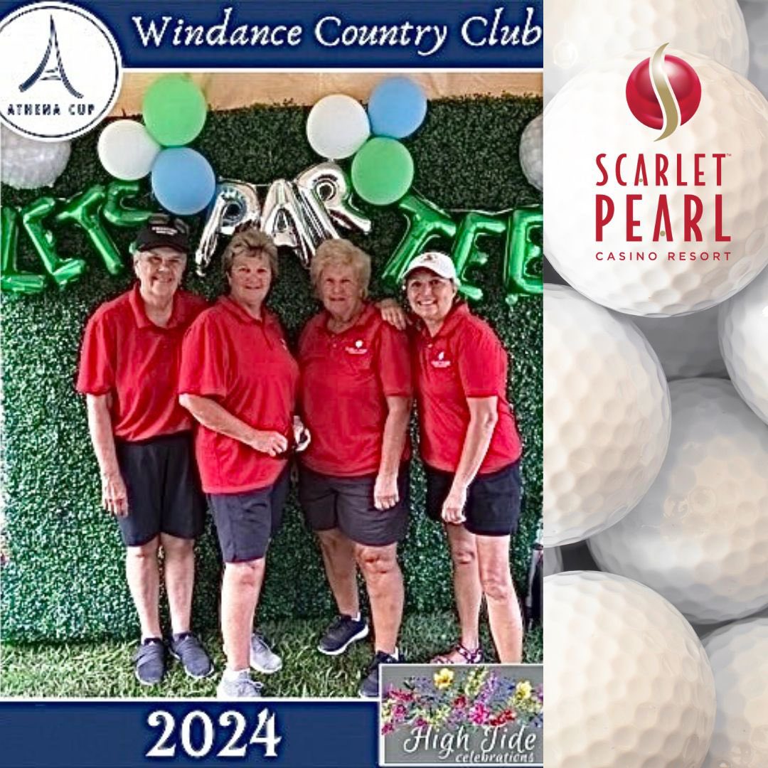 ScarletPearl_MS's tweet photo. ⛳️ Ladies of the Pearl!! The only women’s foursome that played in the Athena Cup Golf Tournament today!! #scarletpearlcares #partee #athenacup https://t.co/9DEwlRVCij