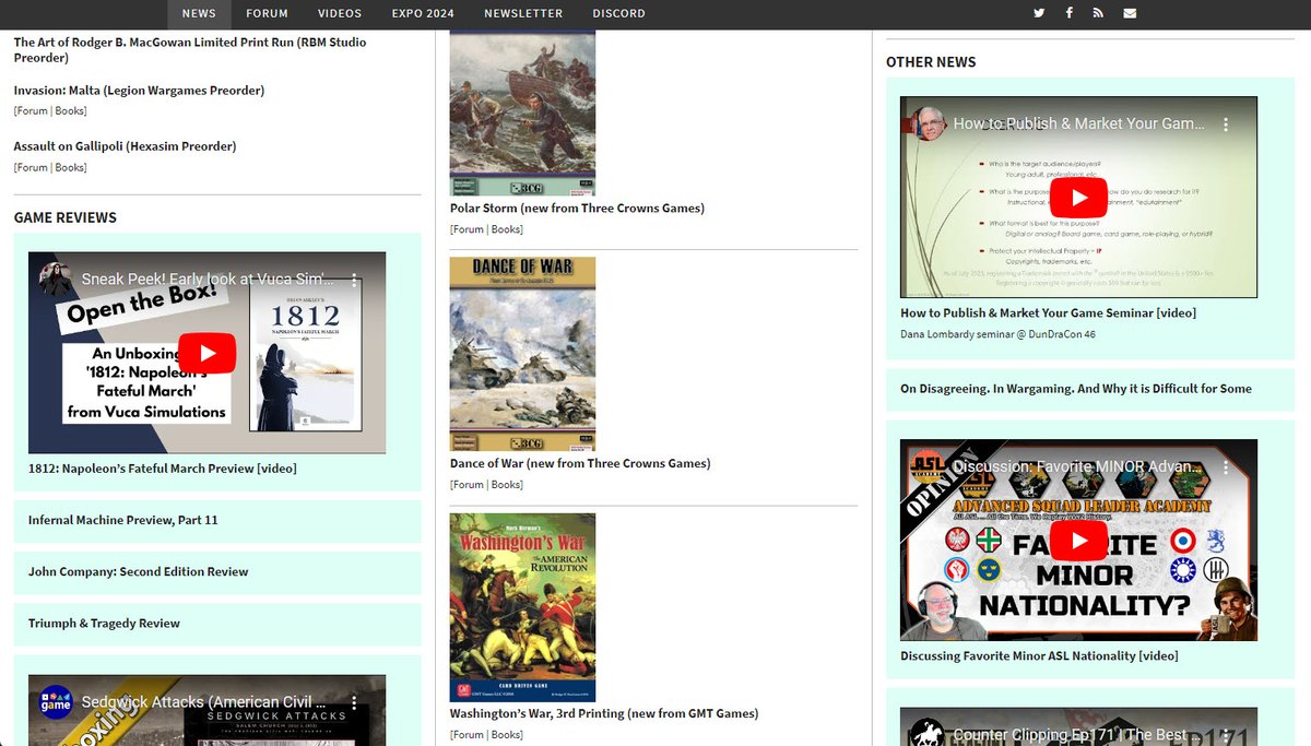 Read the latest news. 22 News items posted on 7 May. consimworld.com

Register for CSW Expo 2024! 175+ registered. expo.consimworld.com

Don't miss our video feed curated from 35 YouTube channels covering consim gaming! consimworld.com/videofeed/ #consimworld