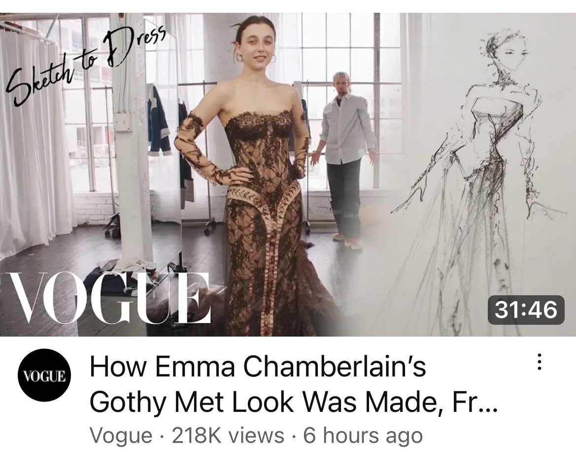 já tem video de bastidores do look da Emma Chamberlain youtu.be/iRdCuhBjAYo?si…