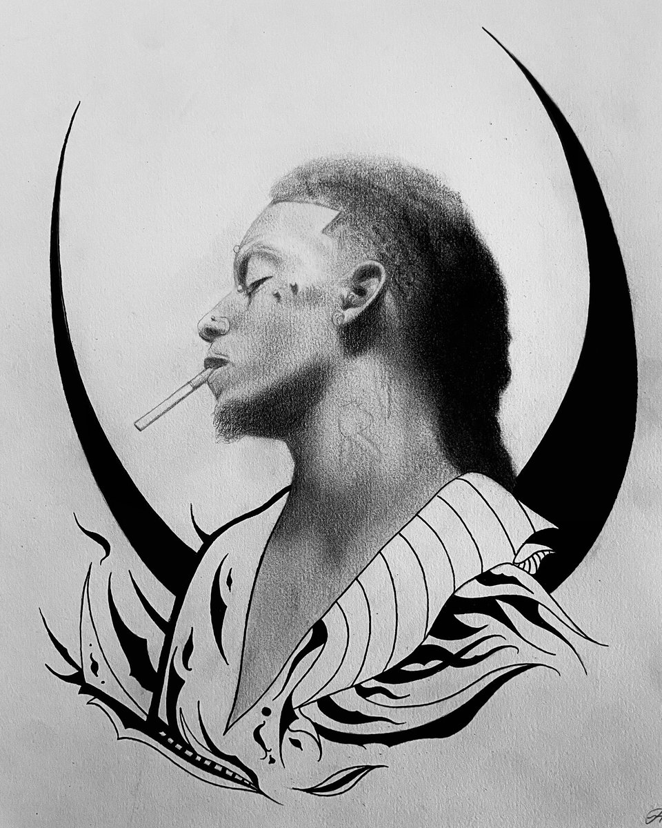 New portrait 
Pen / pencil ✍🏻🩸🧛🏻
#playboicarti