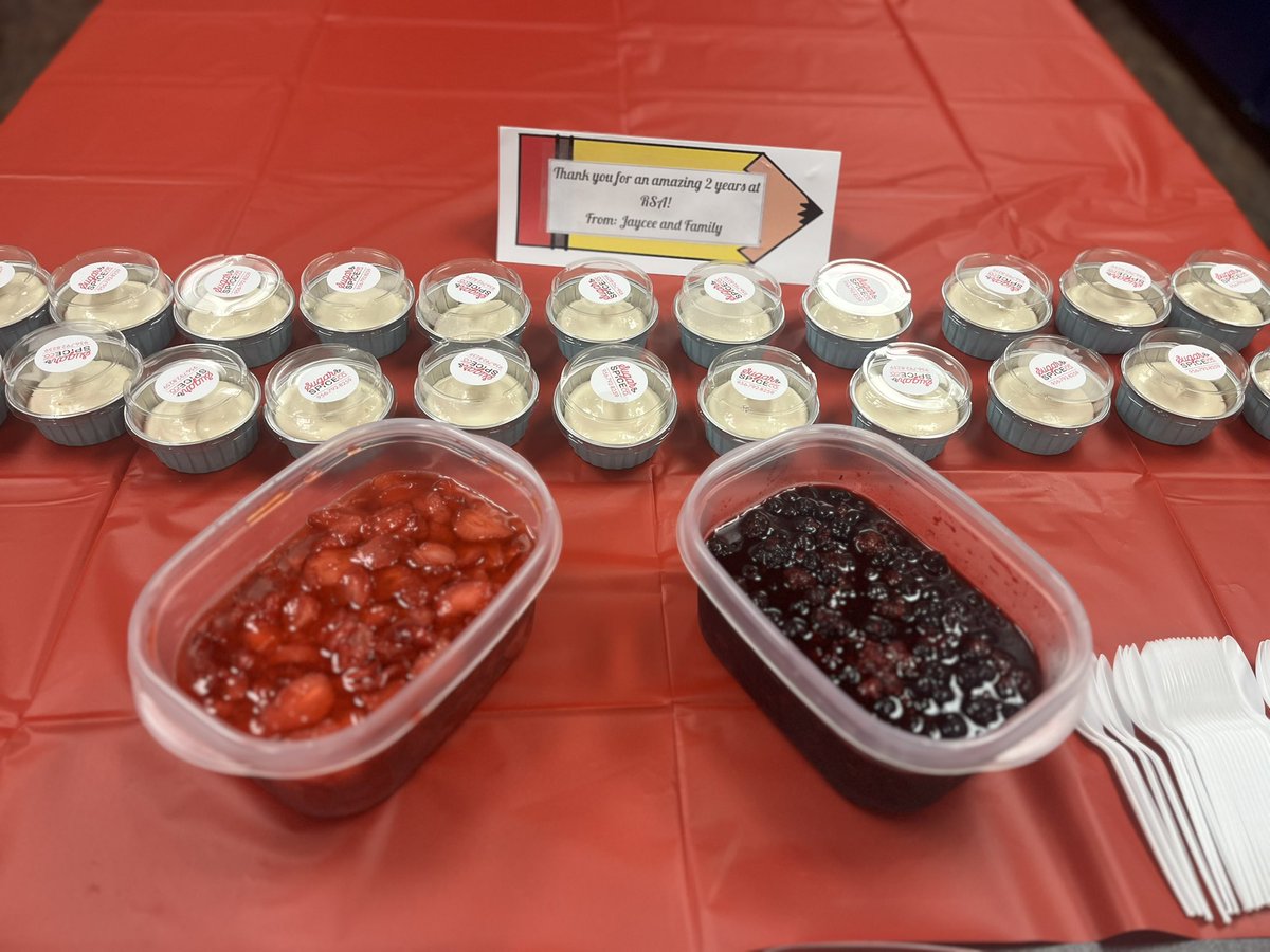 One of my favorite weeks is when we get to spoil our teachers! A big thank you to the Acosta family for the delicious cheesecakes! #RocketPRIDE🚀