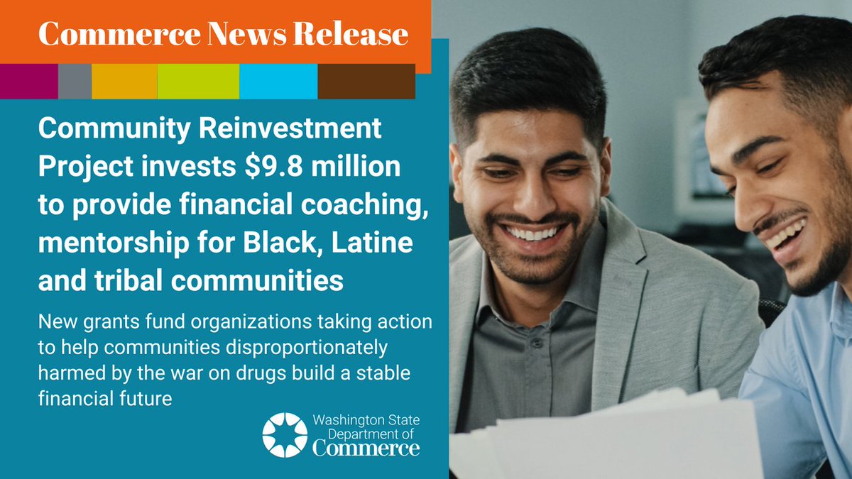 Commerce announced $9.8 million in grants to 28 organizations & institutions providing financial coaching for communities disproportionally impacted by the historic design & enforcement of state criminal laws and penalties for drug possession. Read more: bit.ly/44xMvNW