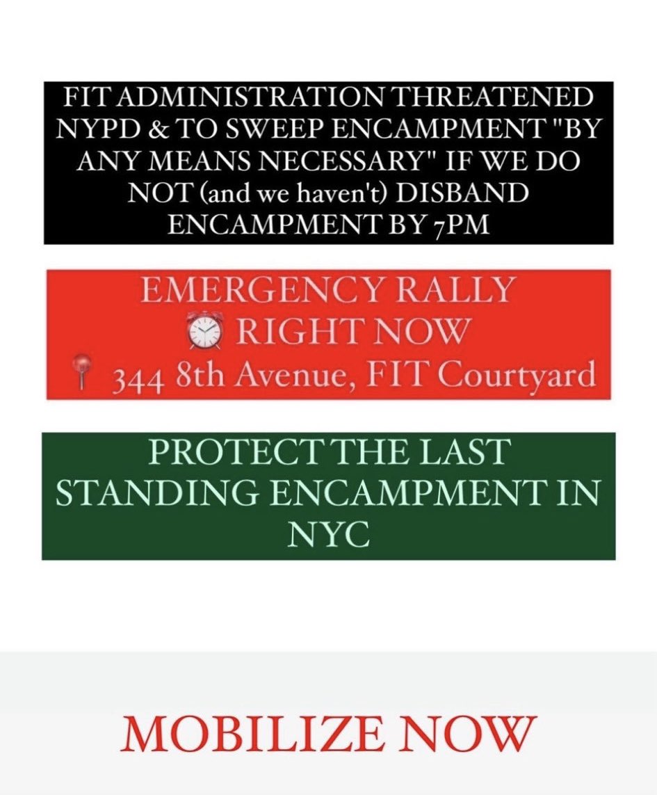 🚨 NEW YORK CITY: URGENT CALL TO ACTION🚨 ALL OUT TO DEFEND FIT, THE ONLY ENCAMPMENT IN NYC THAT HAS YET TO BE SWEPT BY THE NYPD