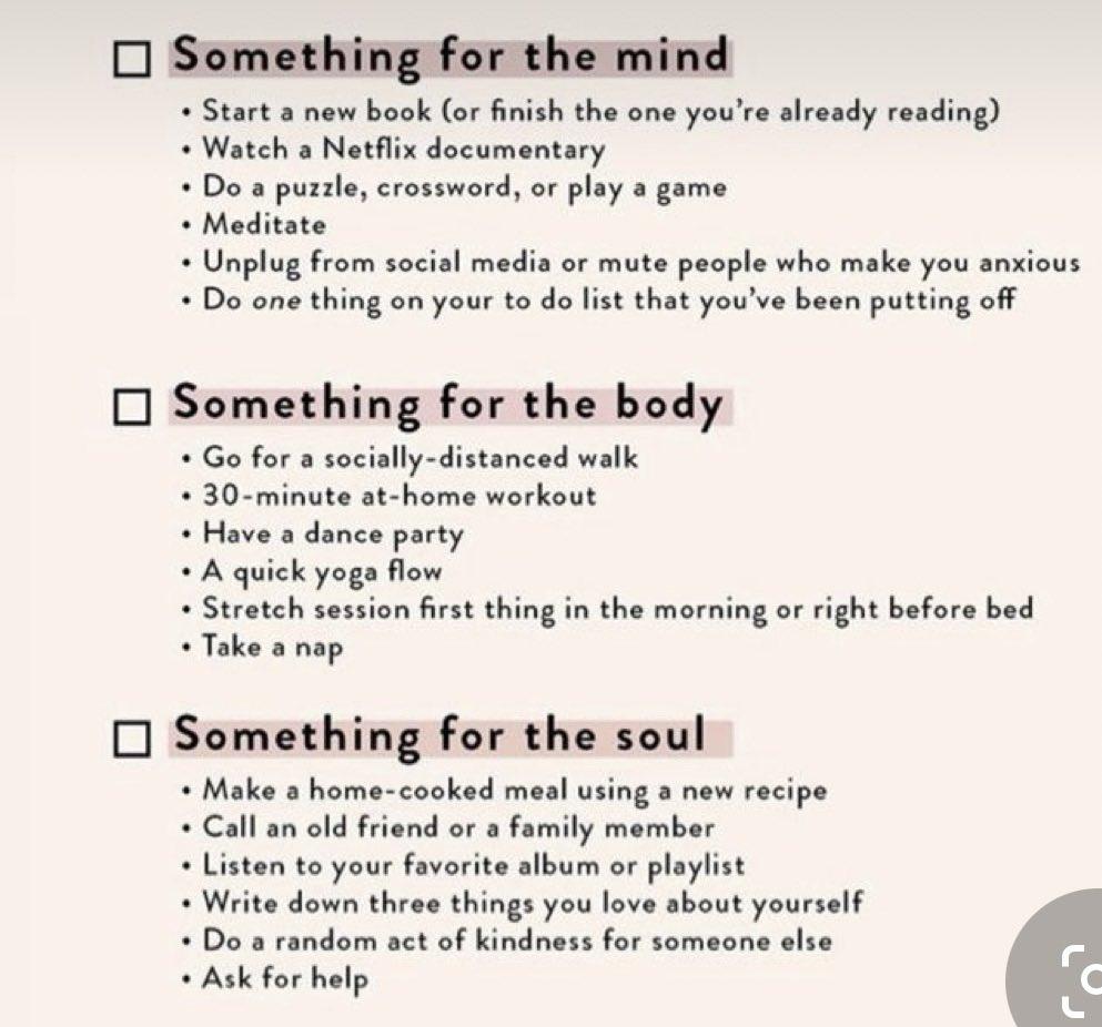 Check-list for the day !
#MindBodySoul