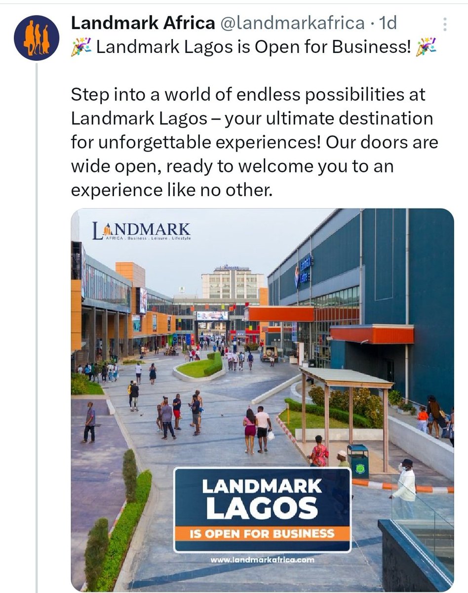 You see the lies and Propaganda of these IGBO AMAMAD people now?  This @landmarkafrica didn't tell his people that it was a small portion of the land that would be lost to the Coastal road and not the whole of land. Now they posted that they open for business after lying to media