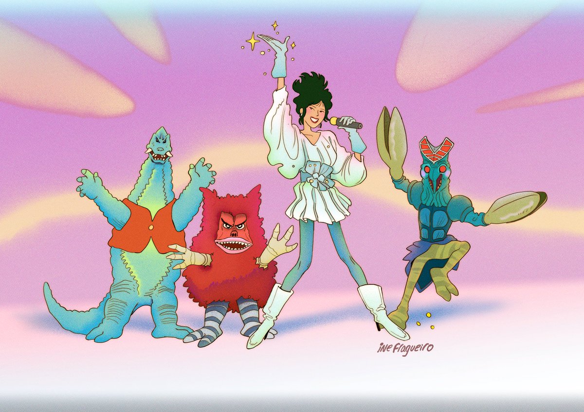 Cosmic love by Hanai Sonoko.
#characterdesign #kaiju #drawing